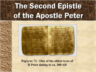 The Second Epistle of the Apostle Peter