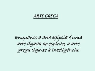 ARTE GREGA