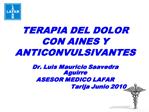 TERAPIA DEL DOLOR CON AINES Y ANTICONVULSIVANTES