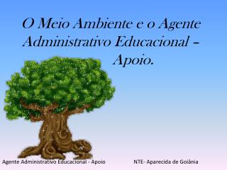 O Meio Ambiente e o Agente Administrativo Educacional – 		Apoio.