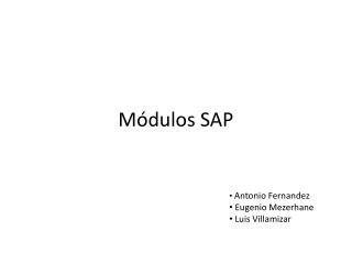 Módulos SAP