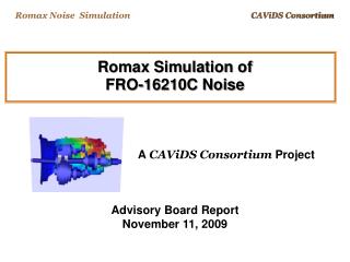 Romax Simulation of FRO-16210C Noise