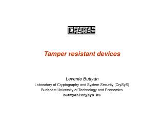 Tamper resistant devices