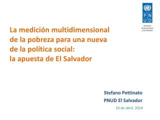 Stefano Pettinato PNUD El Salvador