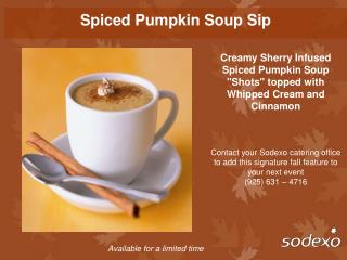 Spiced Pumpkin Soup Sip