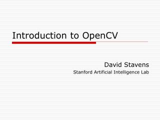 Introduction to OpenCV