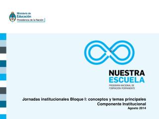 Jornadas institucionales Bloque I: conceptos y temas principales Componente Institucional