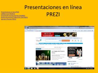 Presentaciones en línea PREZI