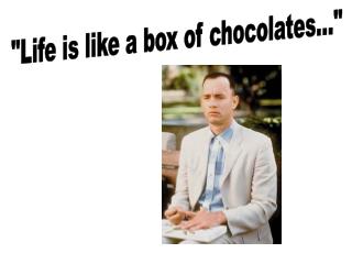 "Life is like a box of chocolates..."