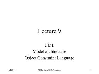 Lecture 9