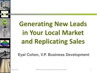 Eyal Cohen, V.P. Business Development