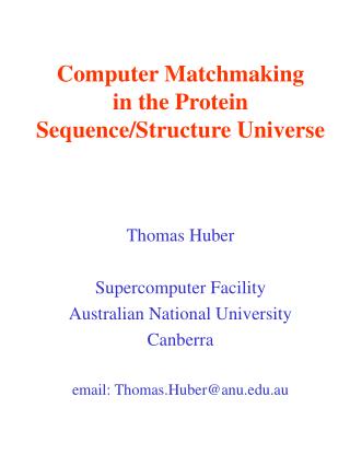 Computer Matchmaking in the Protein Sequence/Structure Universe