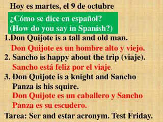 ¿ Cómo se dice en español ? (How do you say in Spanish?)