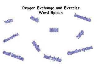 Oxygen Exchange and Exercise Word Splash