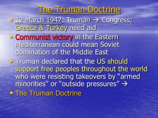 The Truman Doctrine