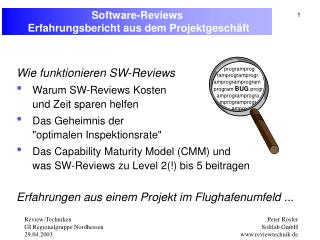 Software-Reviews Erfahrungsbericht aus dem Projektgeschäft