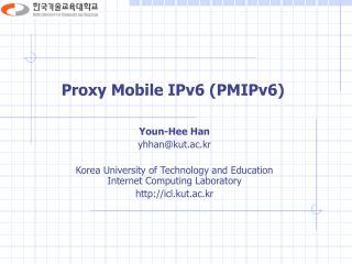 Proxy Mobile IPv6 (PMIPv6)