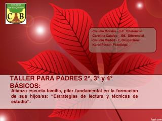 TALLER PARA PADRES 2°, 3° y 4° BÁSICOS: