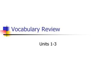 Vocabulary Review