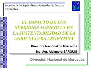 Dirección Nacional de Mercados