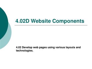 4.02D Website Components