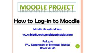 How to Log-in to Moodle