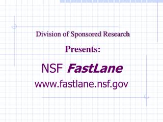 NSF FastLane fastlane.nsf