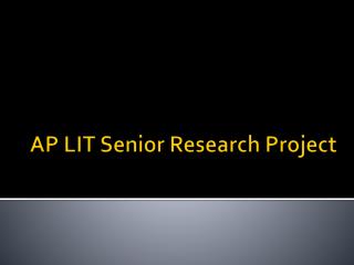 AP LIT Senior Research Project