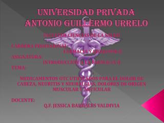 UNIVERSIDAD PRIVADA ANTONIO GUILLERMO URRELO