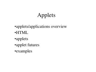 Applets