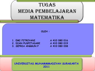 TUGAS MEDIA PEMBELAJARAN MATEMATIKA