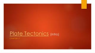 Plate Tectonics (intro)