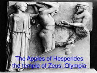 The Apples of Hesperides the temple of Zeus, Olympia
