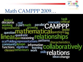 Math CAMPPP 2009…