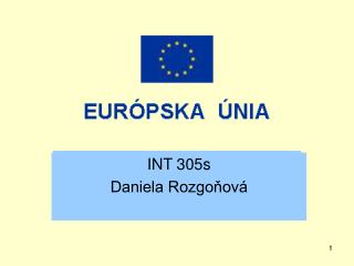 INT 305s Daniela Rozgoňová