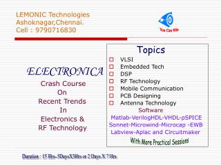 LEMONIC Technologies Ashoknagar,Chennai. Cell : 9790716830