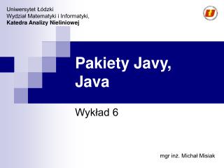 Pakiety Javy, Java