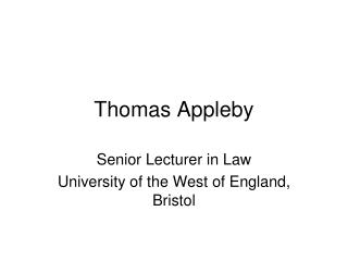 Thomas Appleby