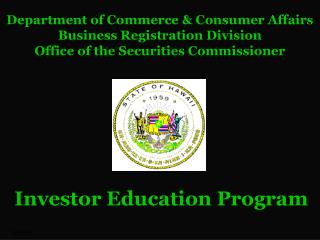 Department of Commerce &amp; Consumer Affairs Business Registration Division