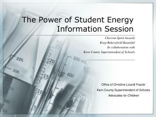 The Power of Student Energy Information Session