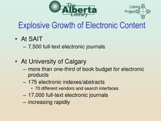 Explosive Growth of Electronic Content