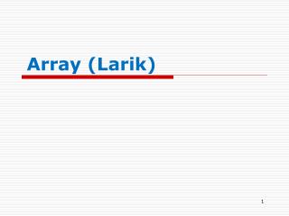 Array (Larik) ‏