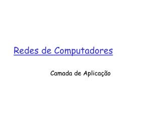 Redes de Computadores