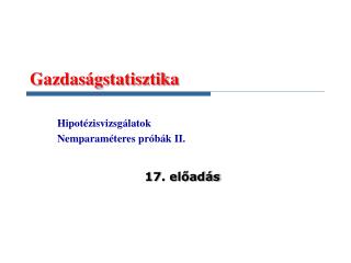 Gazdaságstatisztika