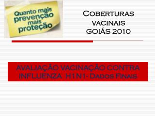 AVALIAÇÃO VACINAÇÃO CONTRA INFLUENZA H1N1- Dados Finais