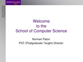 Welcome to the School of Computer Science