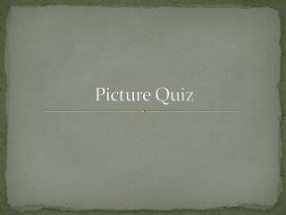 Picture Quiz