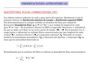 OBSERVACIONES ASTRONÓMICAS