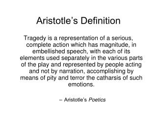 Aristotle’s Definition