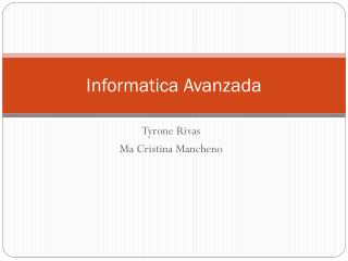 Informatica Avanzada